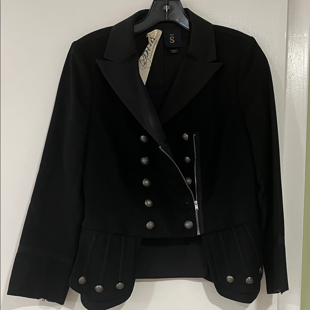 Bird by Juicy Couture Black Double-Breasted Blazer